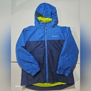 Eddie Bauer Blue and Green 2 in 1 Hooded Jacket Size S